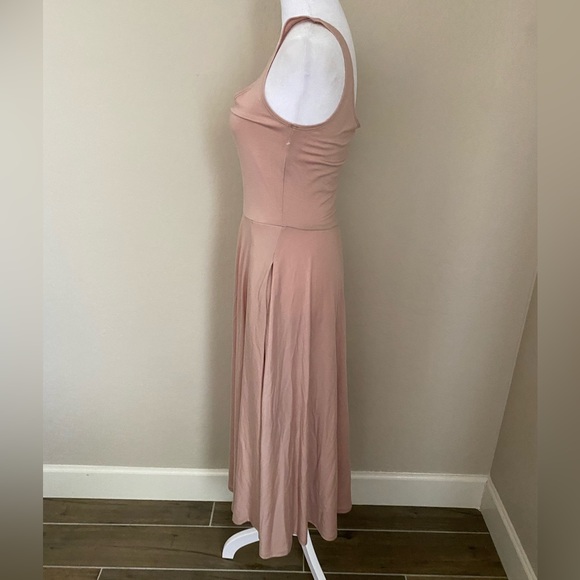 NEW Reformation Rou Midi Dress Blush Pink Size Medium - Picture 7 of 7